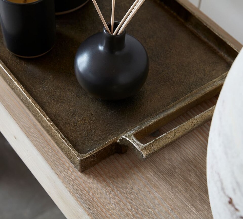 Antiqued Metal Decorative Tray Pottery Barn Australia